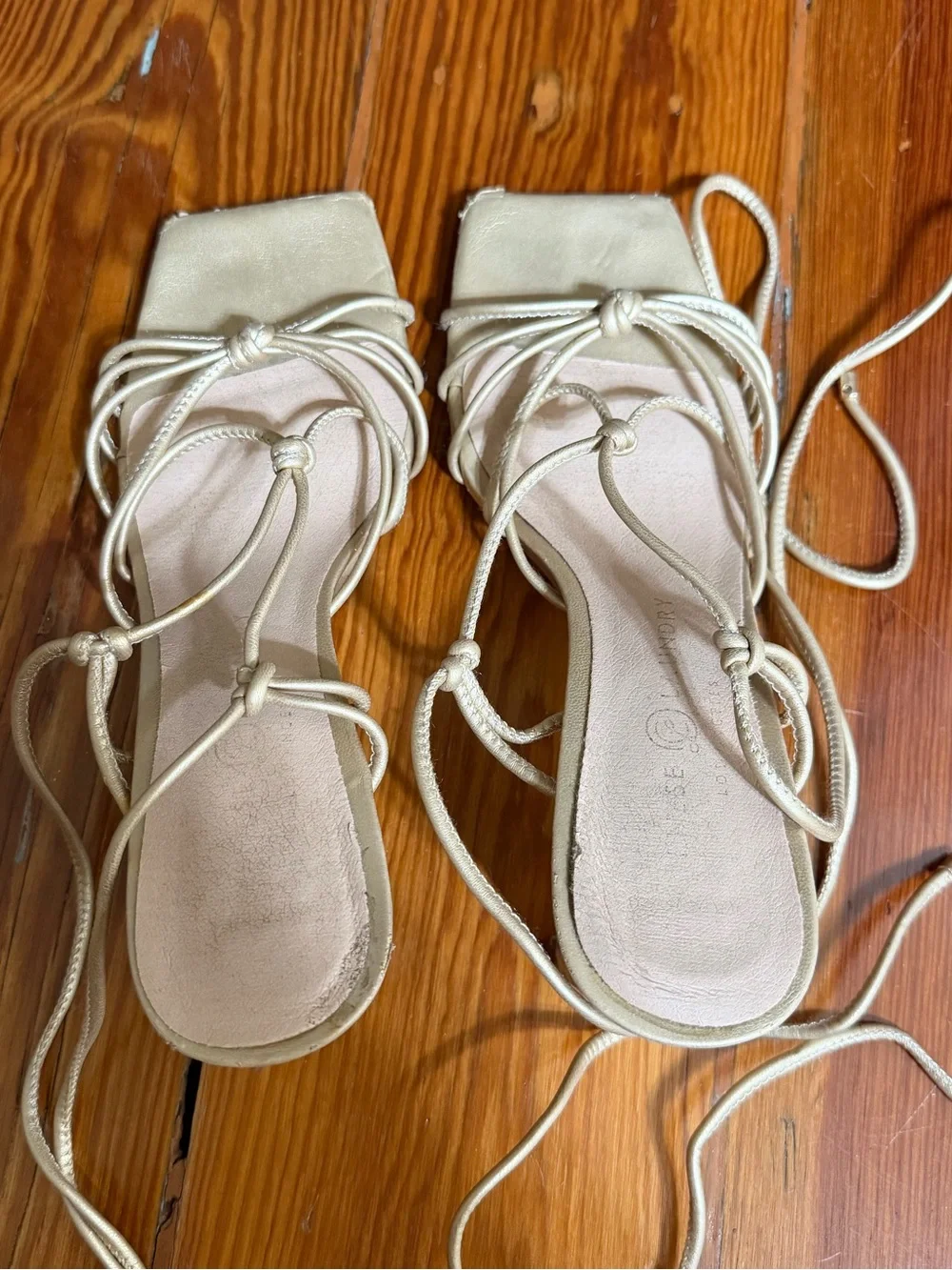 Chinese Laundry Yita Gold Strappy Heels